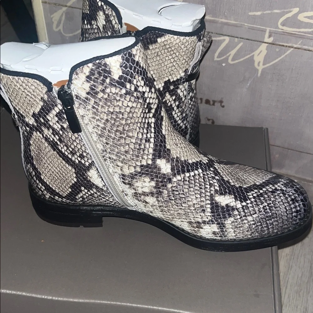 Franco Sarto Snake Print Ankle Booties - Picture 6 of 6